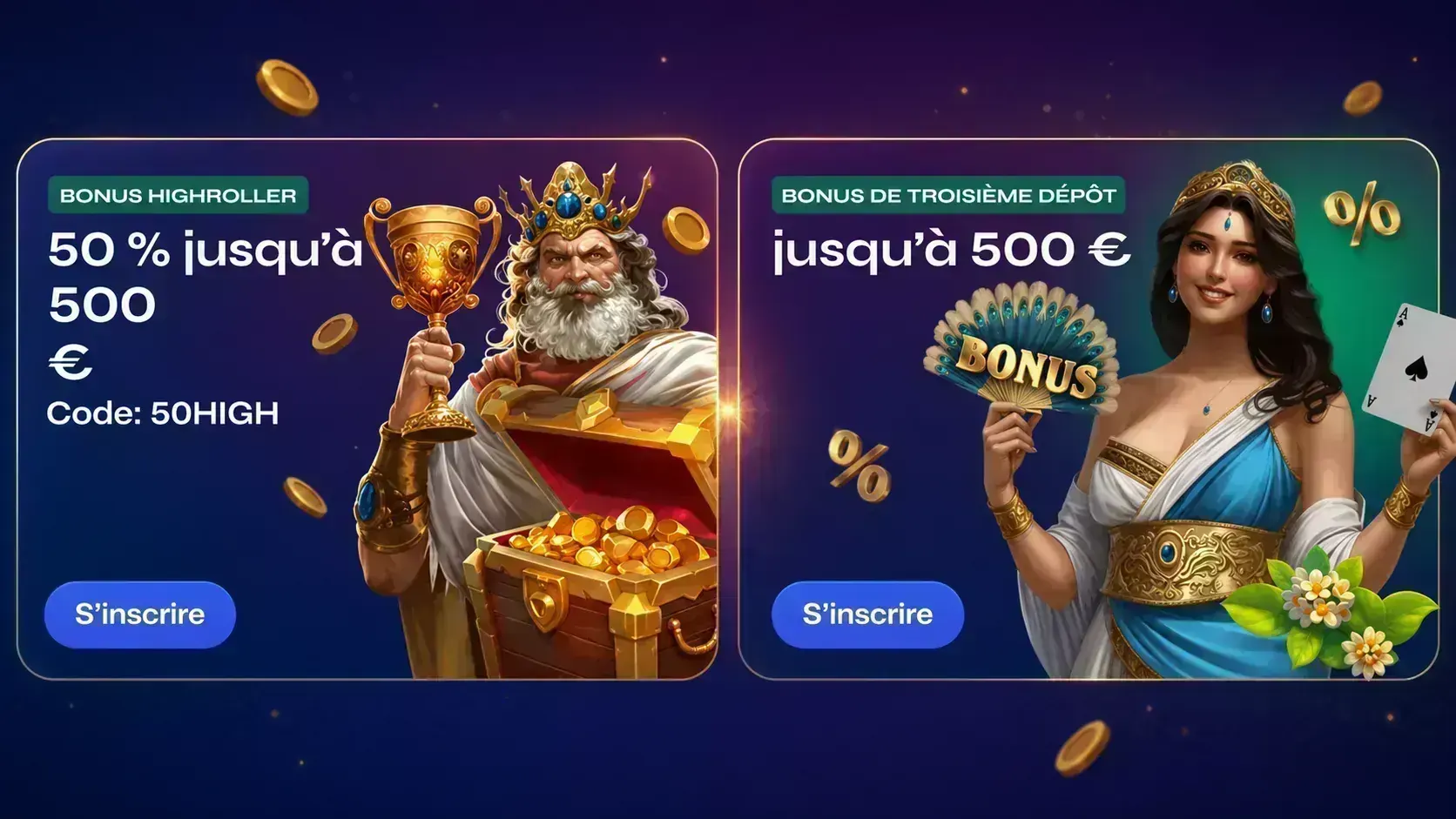 Bonus de troisième dépôt et highroller Savaspin